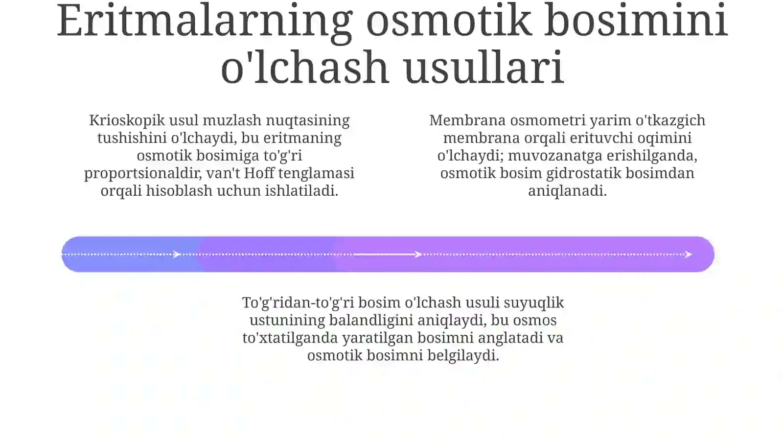 Eritmalar va to'qimalar suyuqliklarining osmotik bosimini aniqlash 4