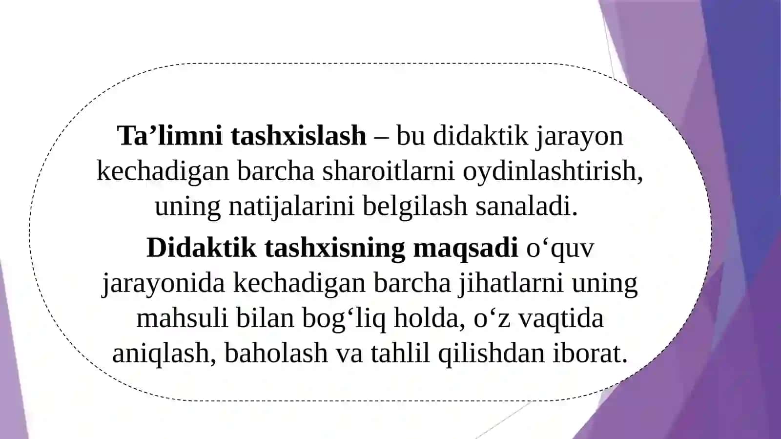 Ishtirokchilarning bilim, koʻnikma va malakalarini diagnostikalash 4