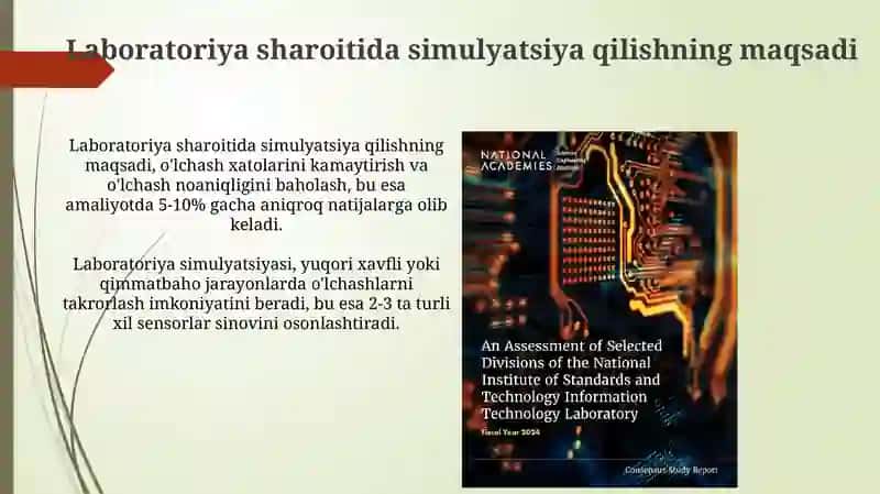 Texnologik jarayonlar o'lchovlarini simulyatsiya qilishning asoslari 4