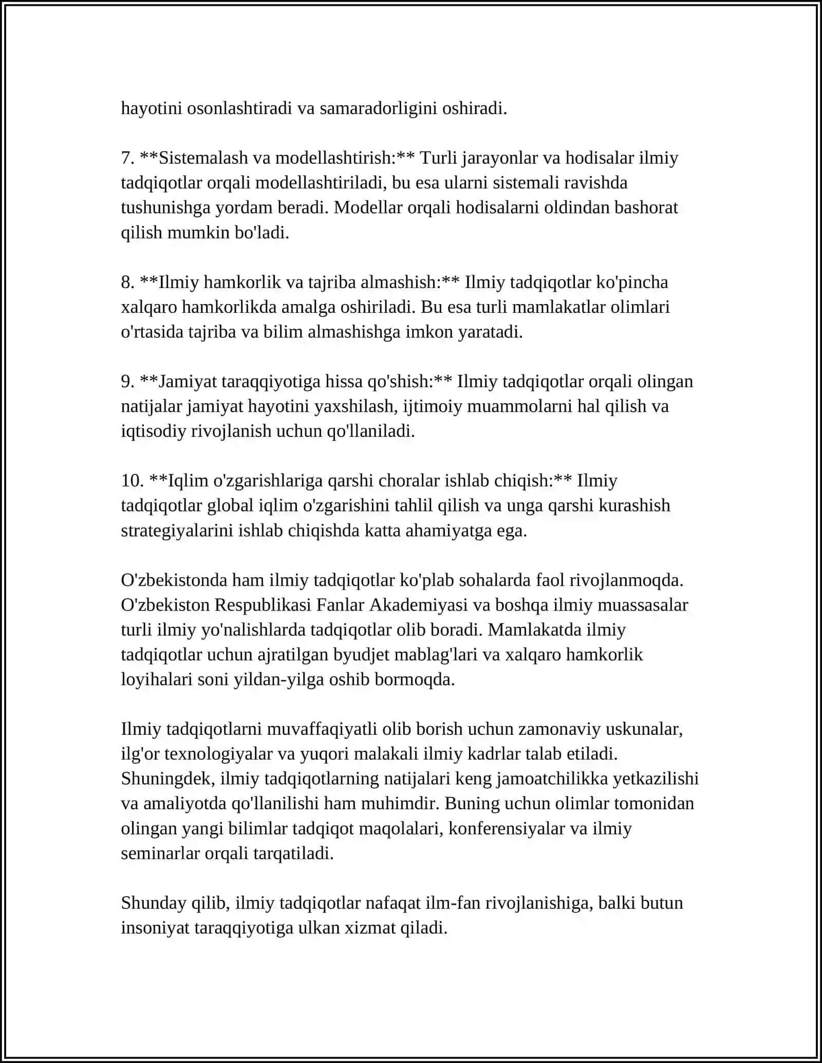 ILMIY TADQIQOT YO‘NALISHI VA ILMIY MUAMMONI TANLASH 4