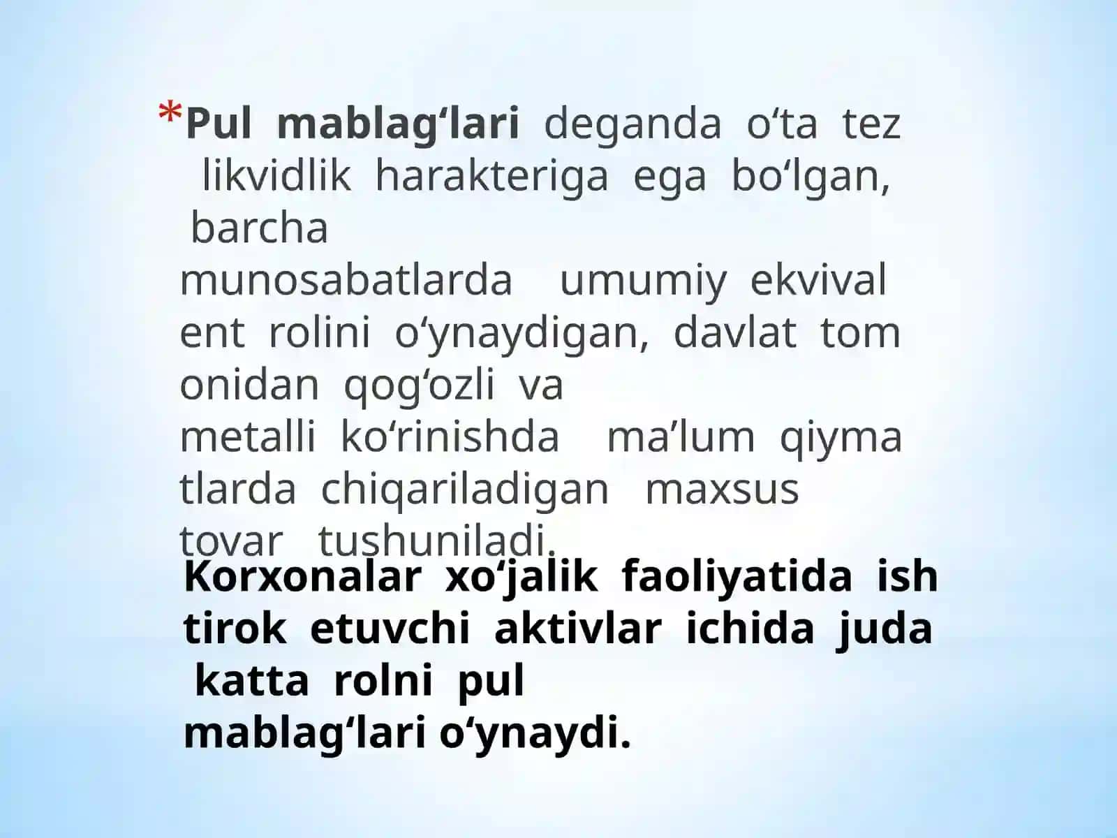 Xo‘jalik yurituvchi sub’ektlarda pul mablag‘lari va valyuta jarayonlarini xisobining vazifalari va axamiyati 4