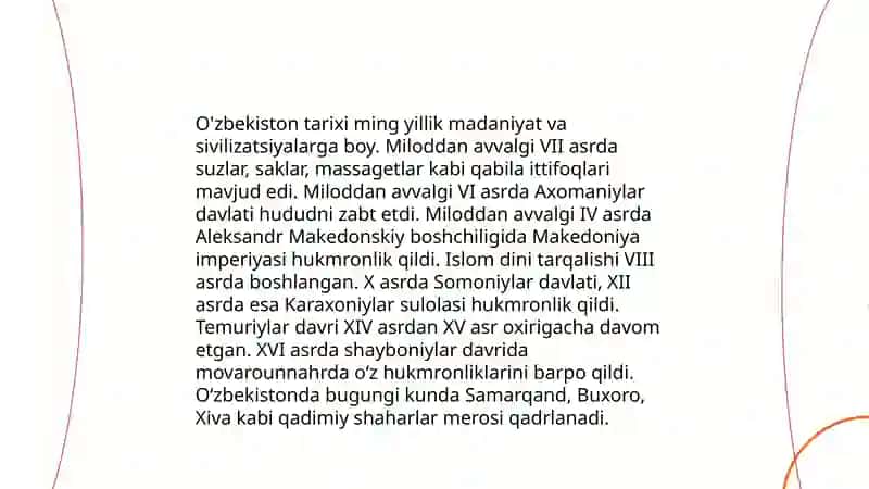 O‘zbekistonda milliy qadriyatlar va tarixni tiklash borasidagi islohotlar mazmuni 4
