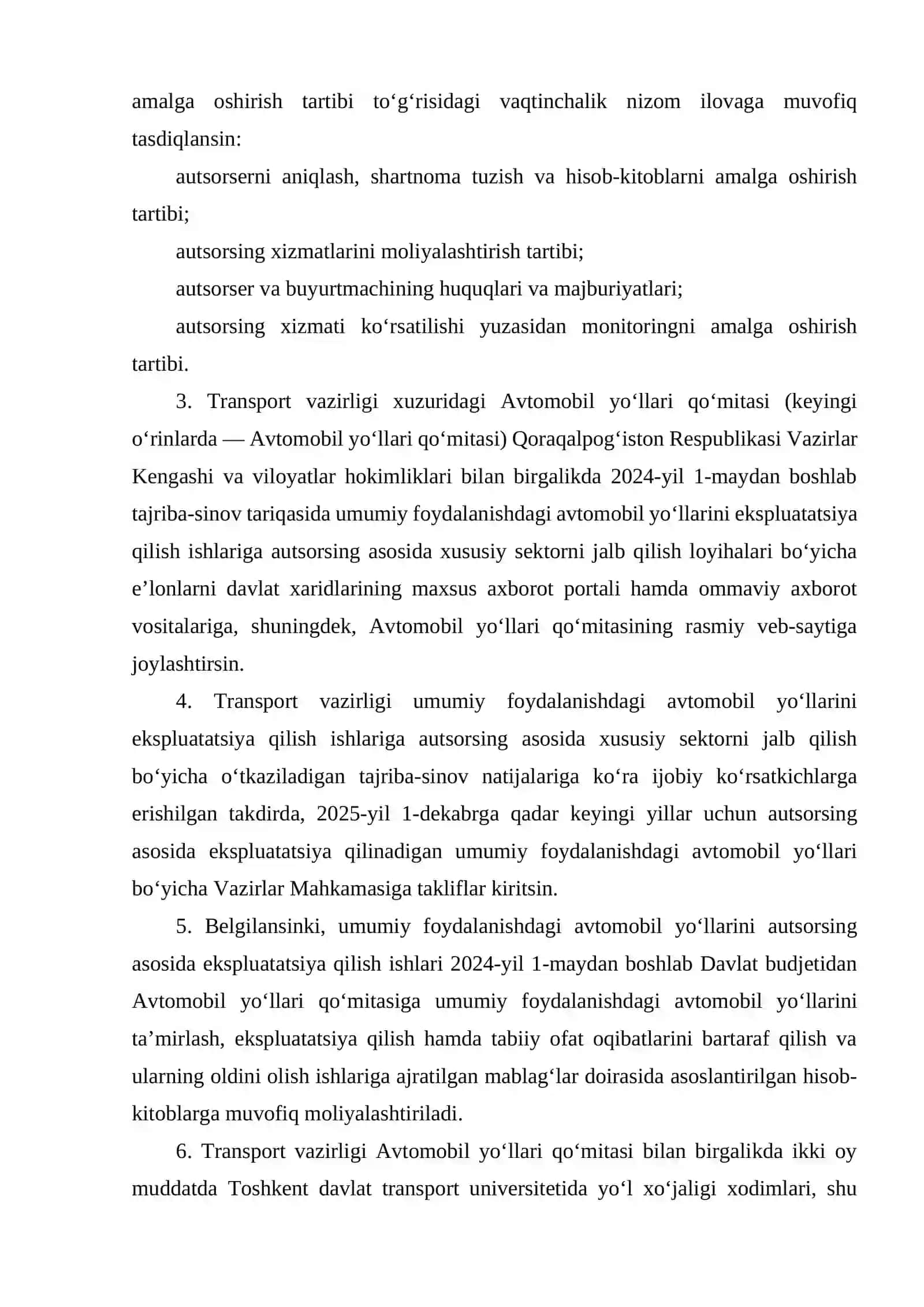 AVTOMOBIL YO‘LLARINI EKSPLUATATSIYA QILISH SOHASIDA MAMLAKATIMIZDA OLIB BORILGAN ILMIY TADQIQOTLAR TAHLILI 4