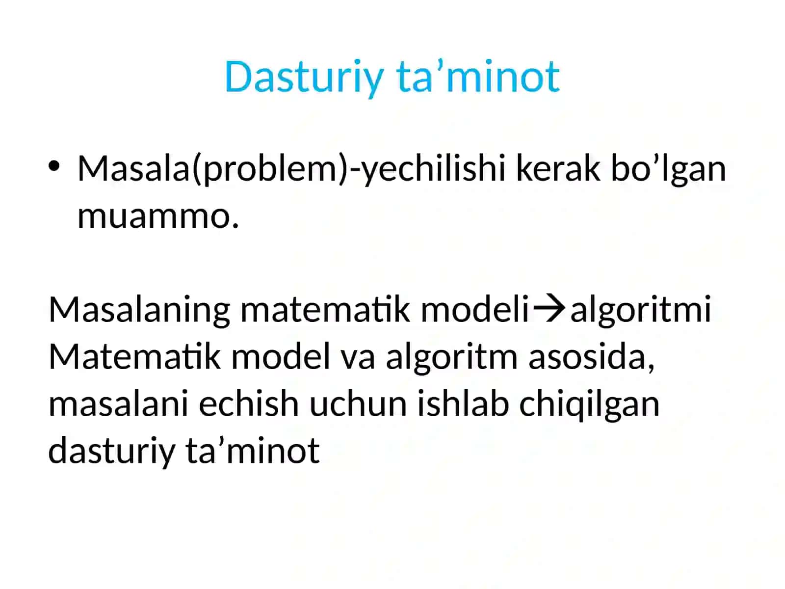 Dasturiy ta'minot va uning rivojlanish tendensiyalari 4