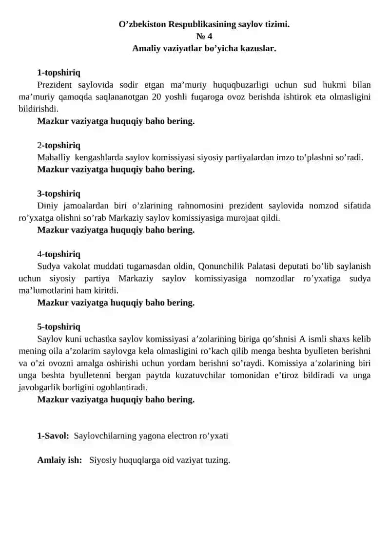 Saylov tizimi 4