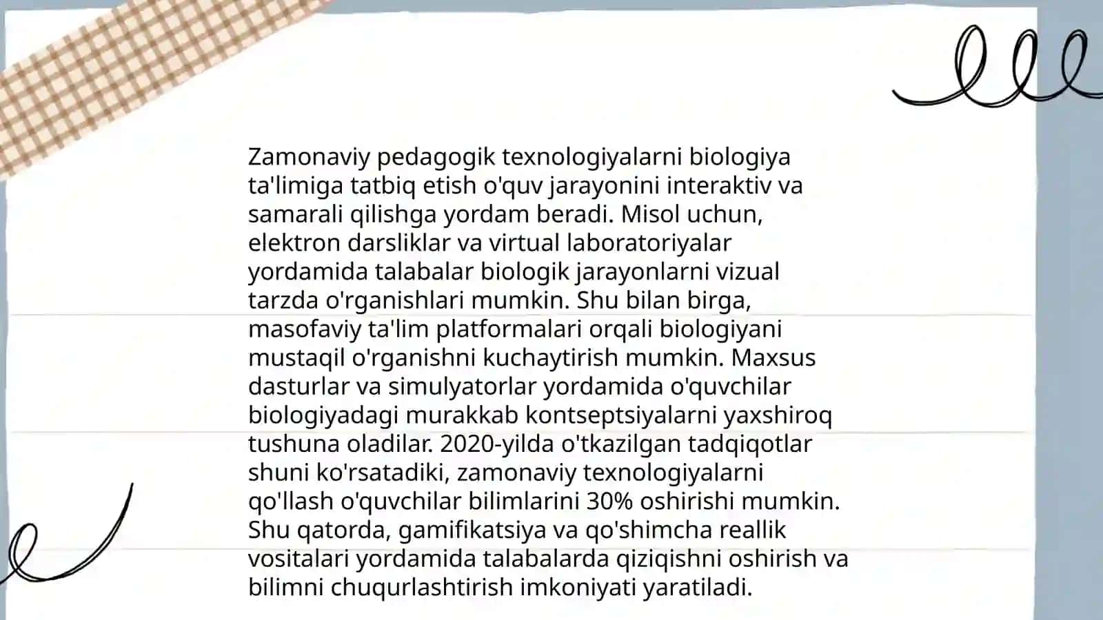 Biologiya fani oʻqituvchisining innovatsion faoliyati. Innovatsion texnologiyalar haqida tushuncha 4