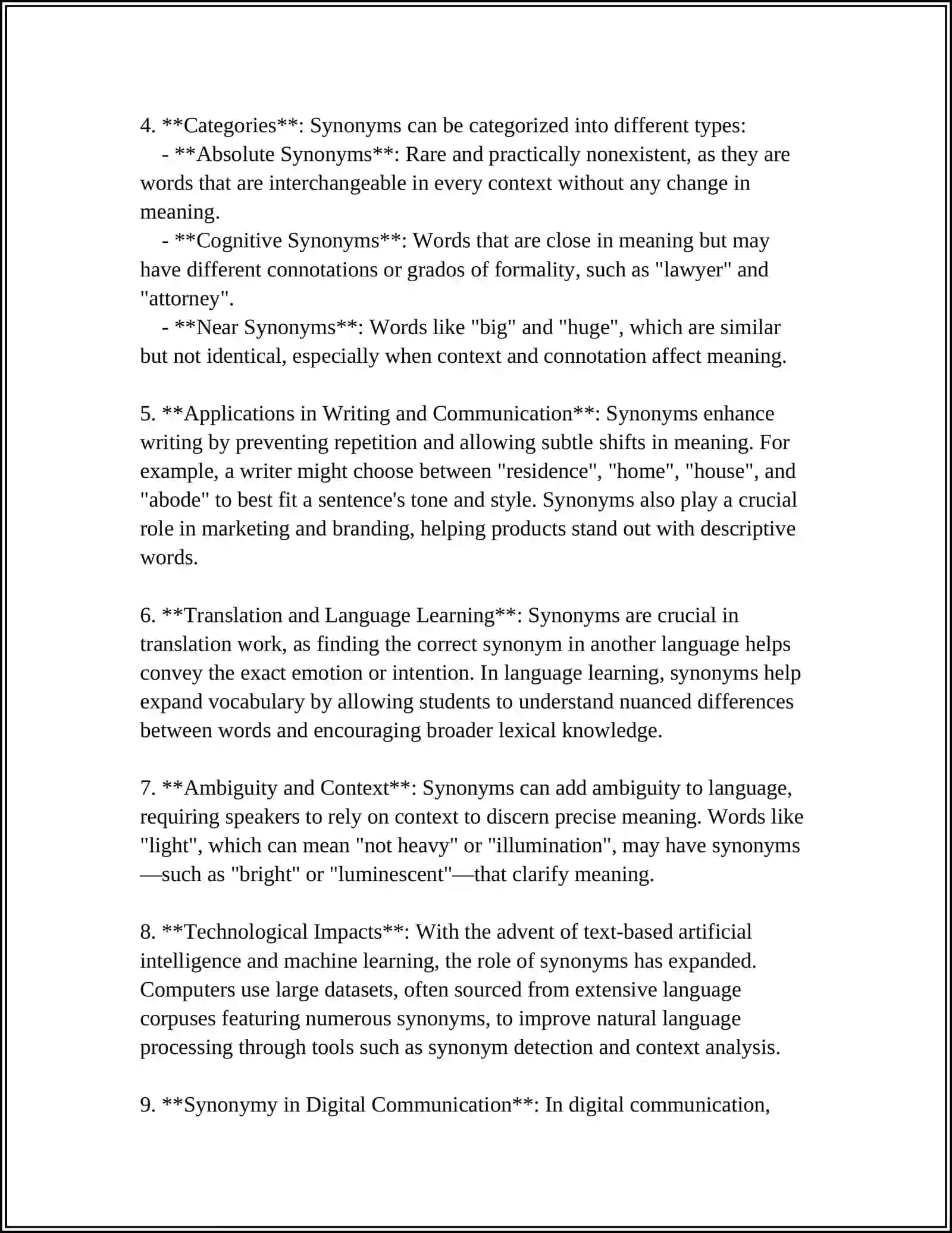 SEMANTIC CLASSIFICATION OF WORDS 4