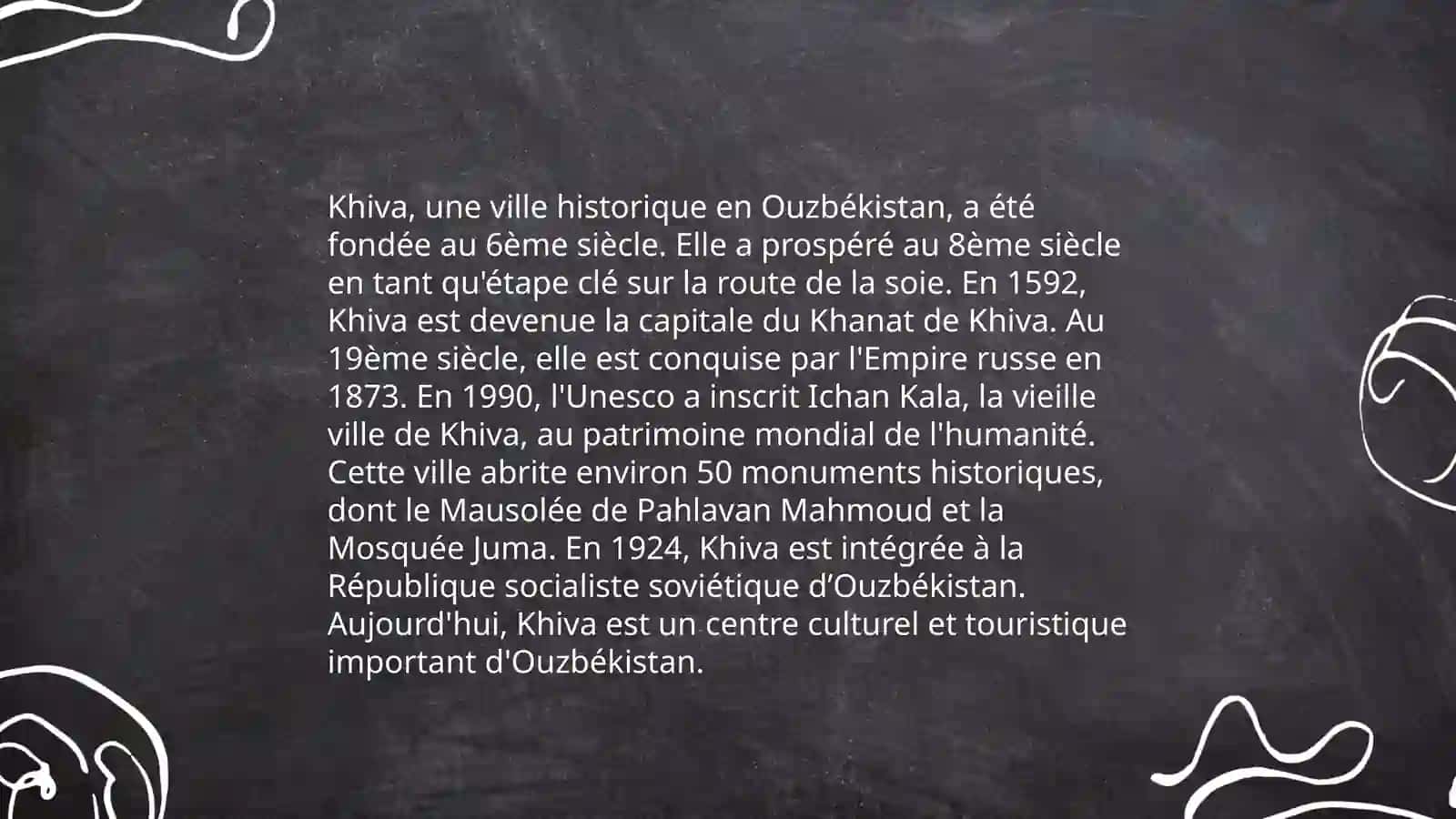 Khive est une ville"Mille est une nuit" 4