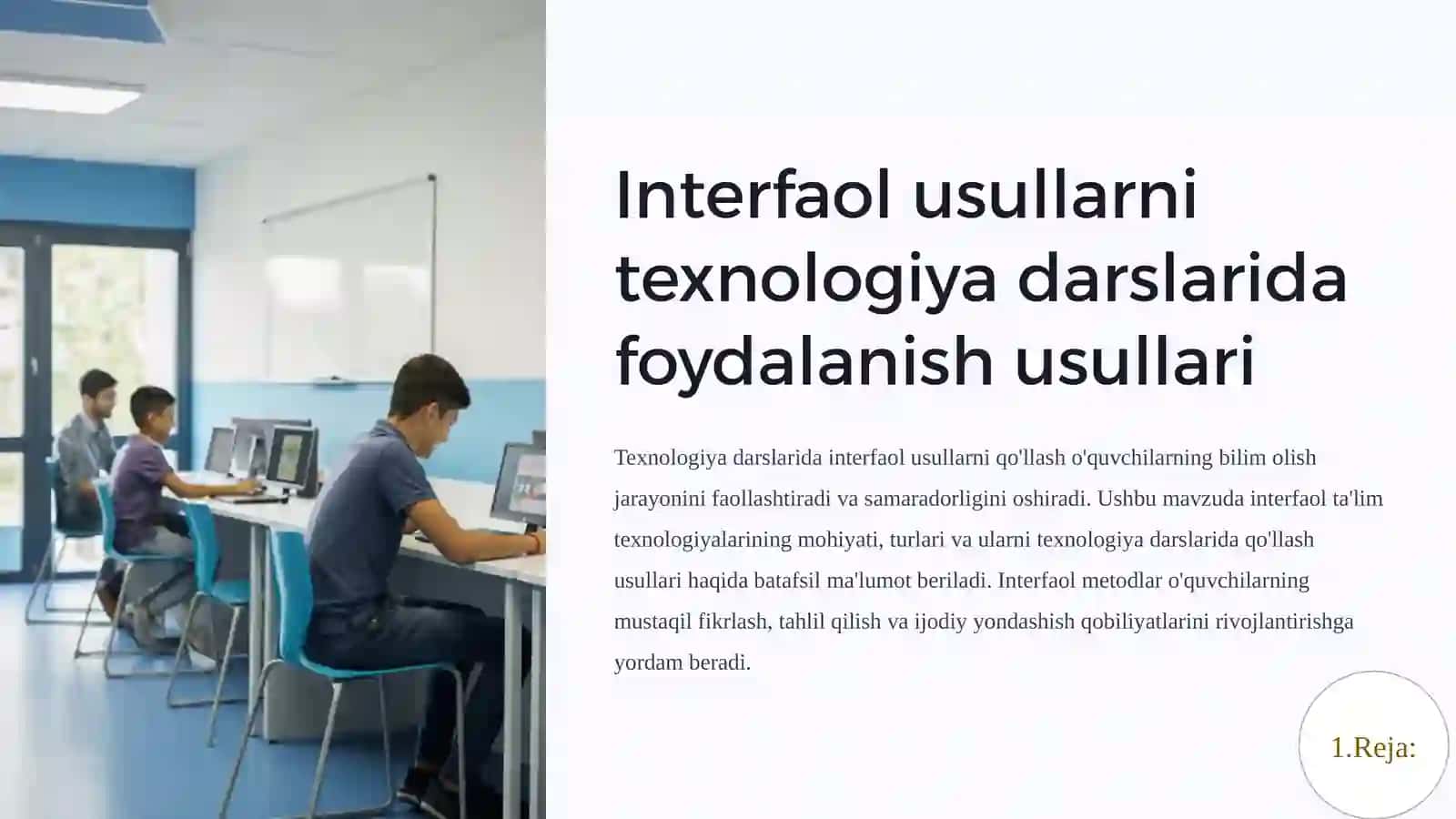 Interfaol usullar texnologiyada STEAM ta'limi 4