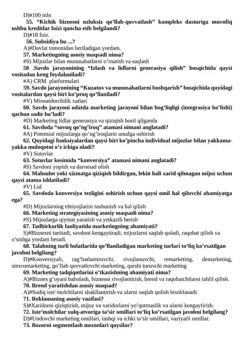 Iqtisodiyot nazariyasi bo’yicha test savollar 4