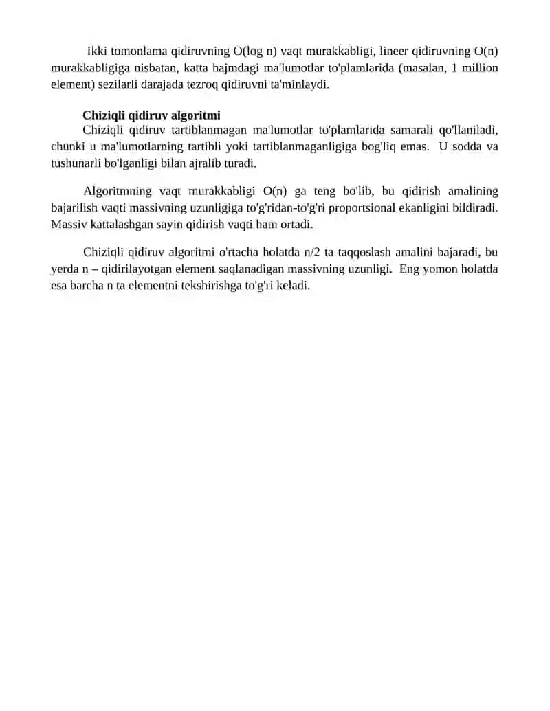 Qidiruv algoritmlarining amaliy qollanilishi-chiziqli va binar qidiruvni real datasetlarga qollash 4