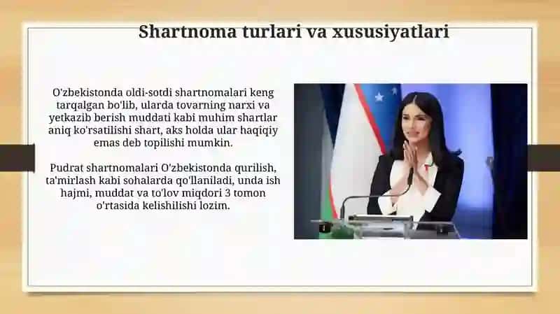 Oʻzbekiston iqtisodiyotida shartnomalarning oʻrni 4