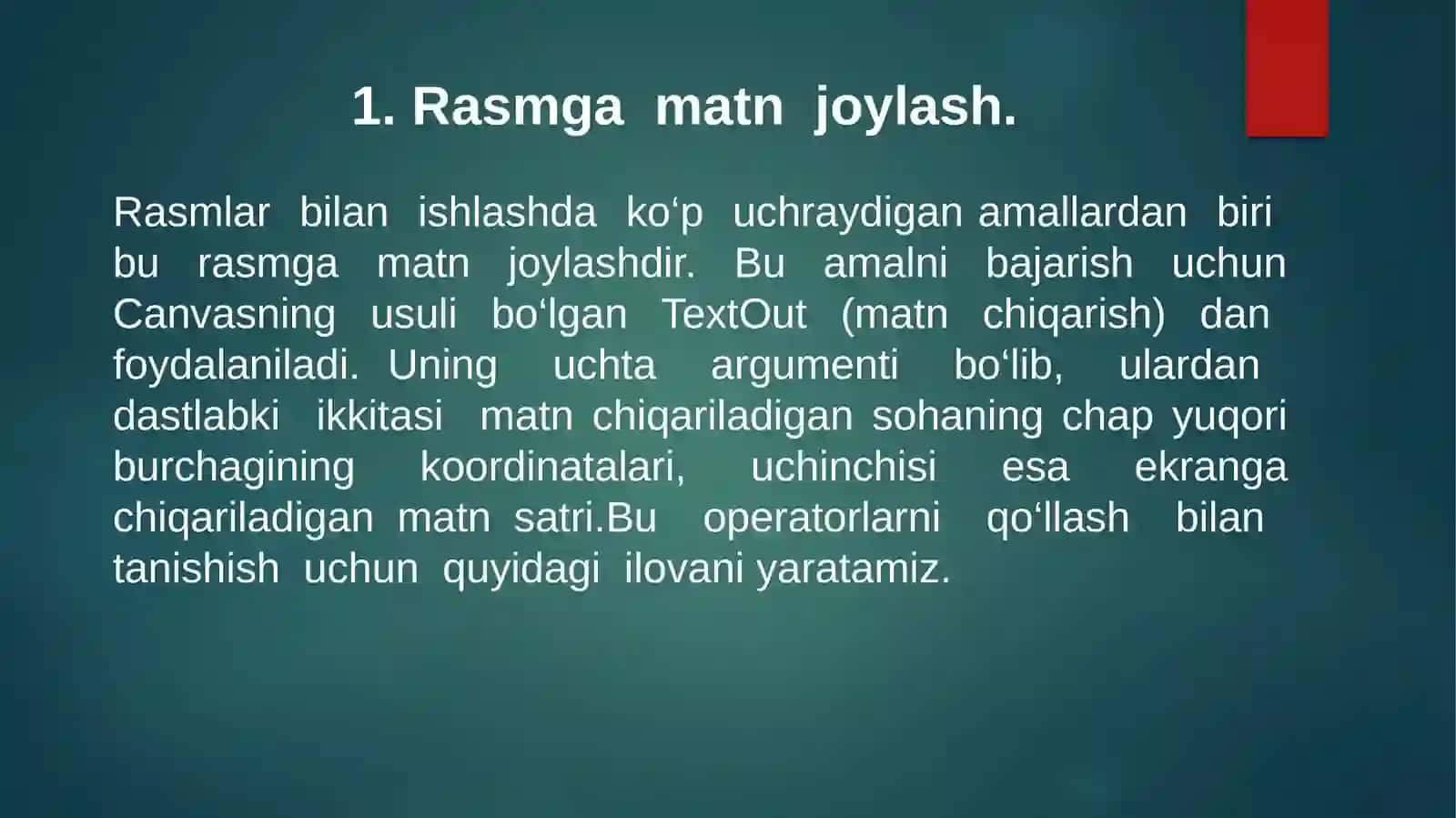 RASMGA BOSHQA OBYEKTLARNI JOYLASH 4