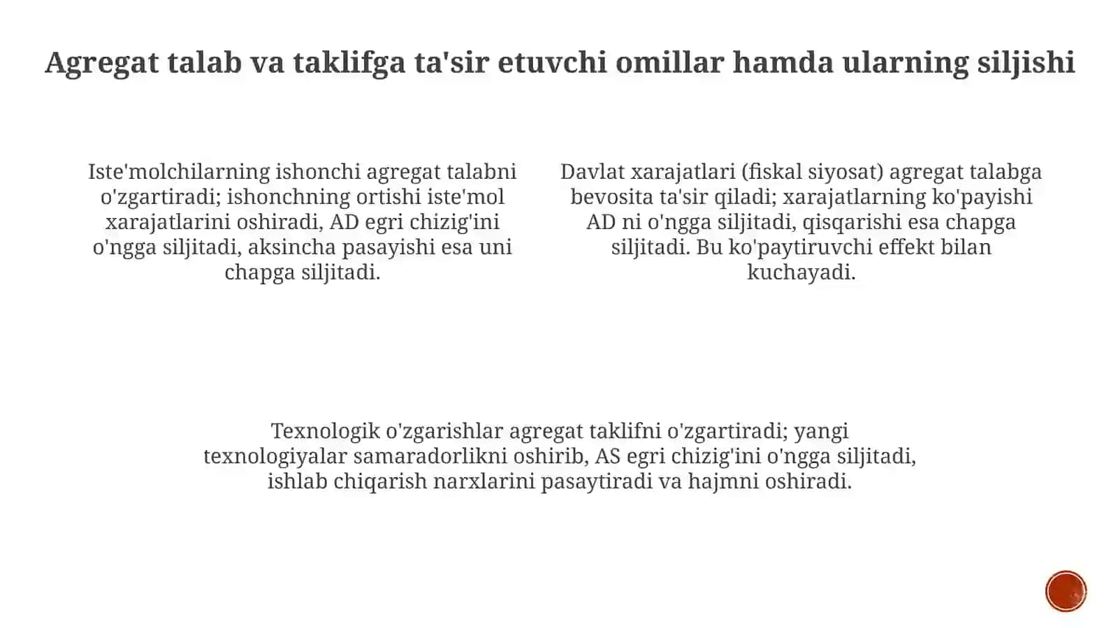 Agregat talab va agregat taklif asoslari 4