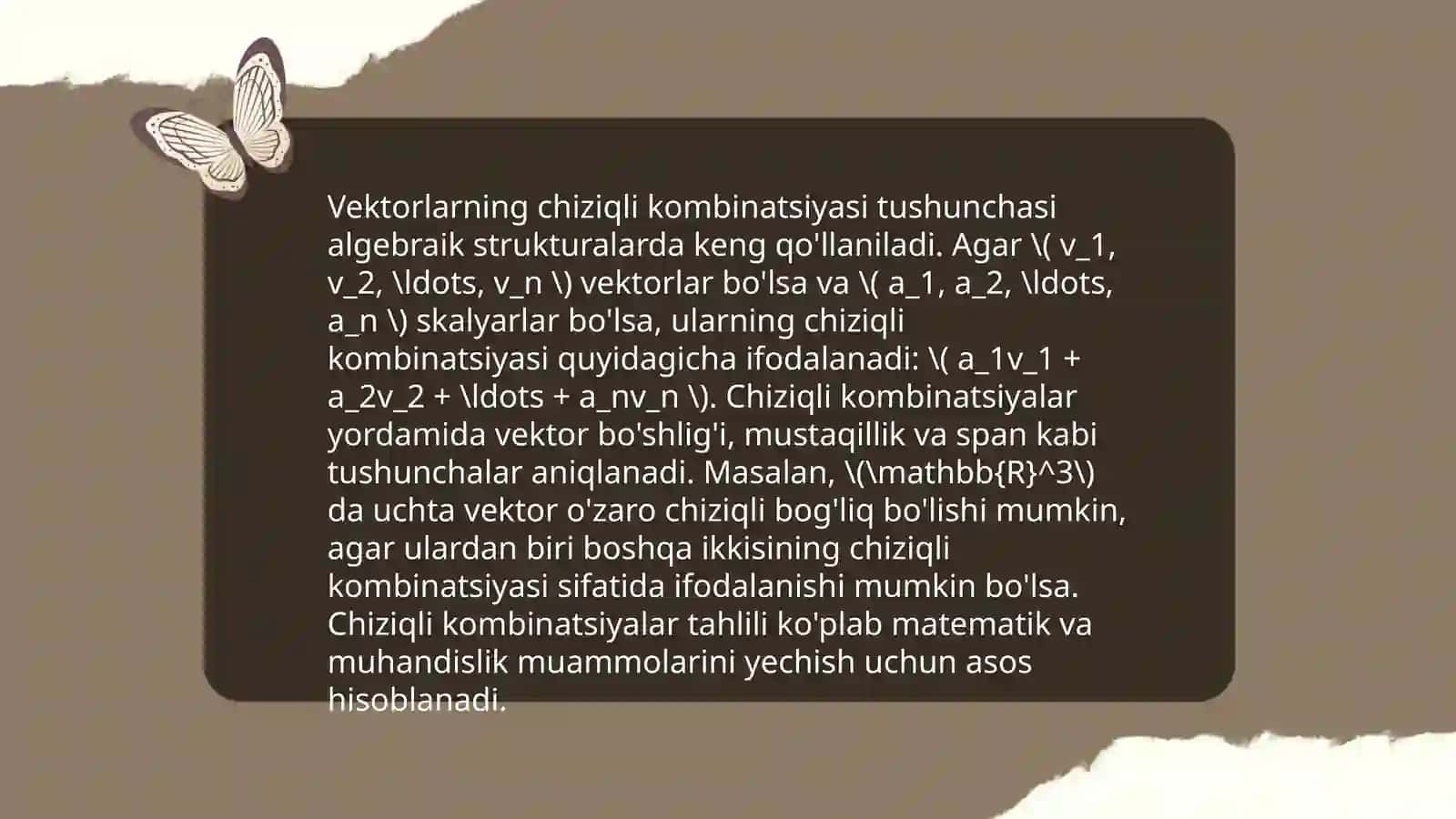 Vektor fazolar.Arifmetikaning asosiy teoremasi 4