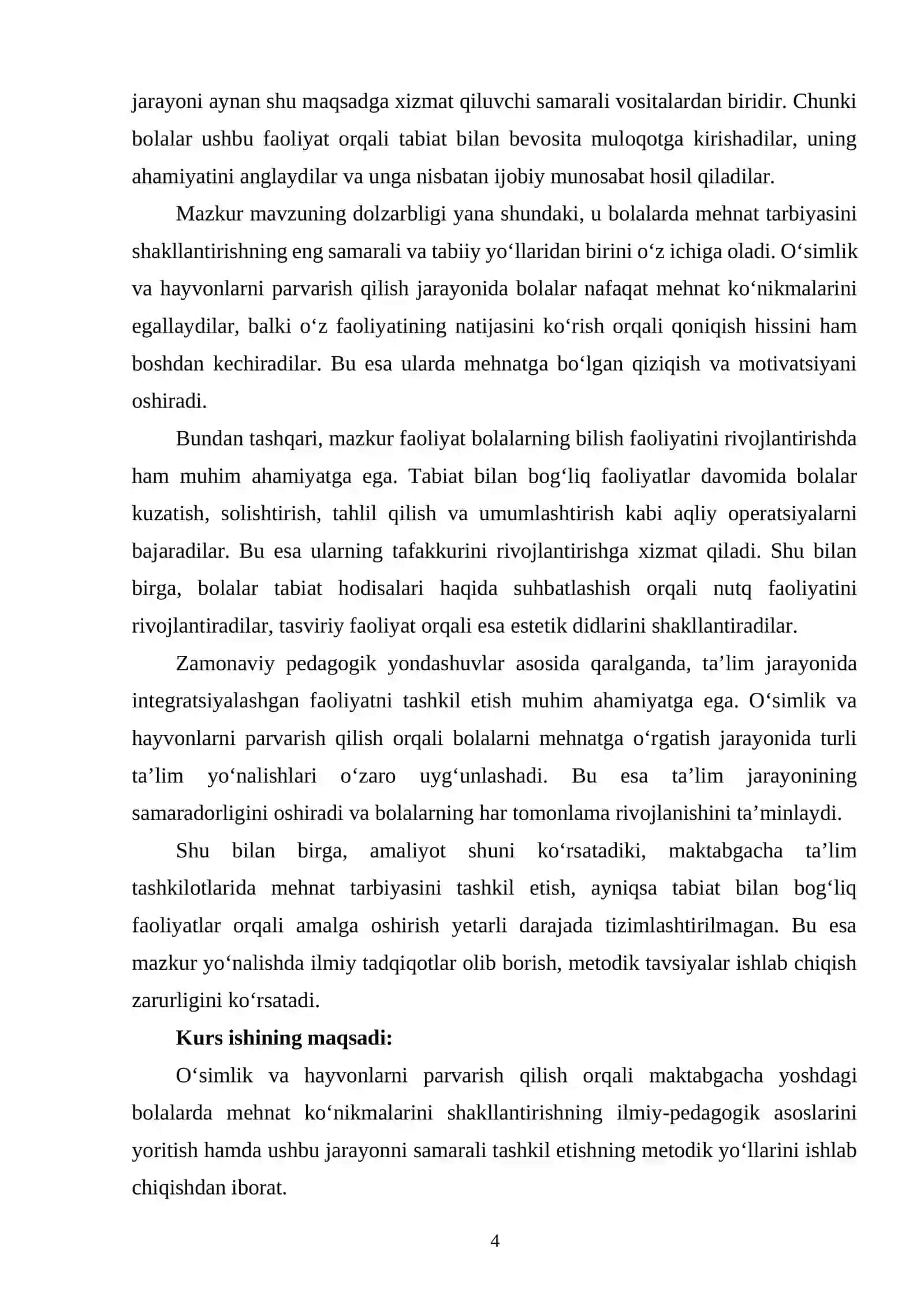 O‘simlik va hayvonlarni parvarish qilish orqali bolalarni mehnatga o‘rgatish 4