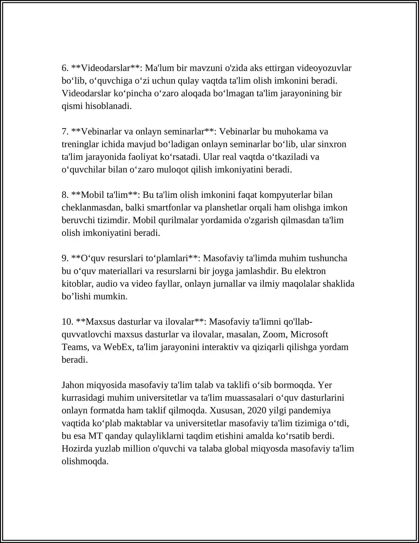 MASOFAVIY TA'LIMDA VIRTUAL VA ARALASH TA'LIM TEXNOLOGIYALARI 4