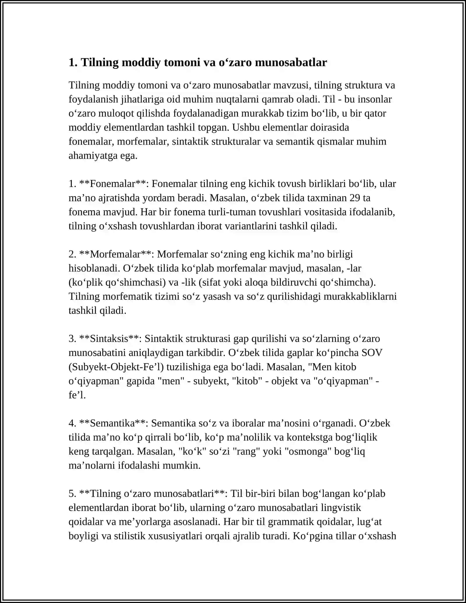 TILNING MODDIY VA MA'NAVIY TOMONLARI YONDOSHLIK VA O‘RINDOSHLIK ( SINTAGMATIKA PROGMATIKA) 4