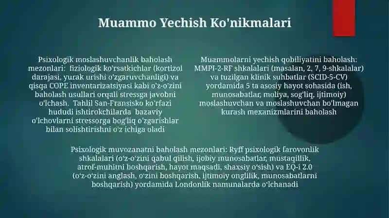 Psixologik moslashuvchanlik va muvozanatni baholash mezonlari 4