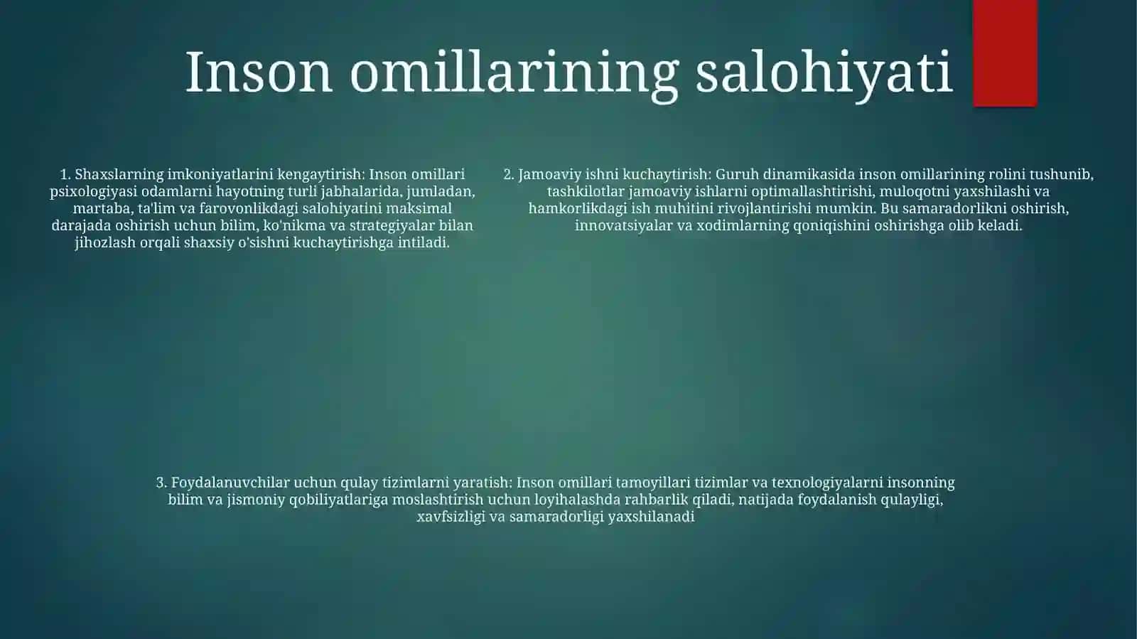Inson Omili,Uning Salohiyati Va Undan Foydalanish 4