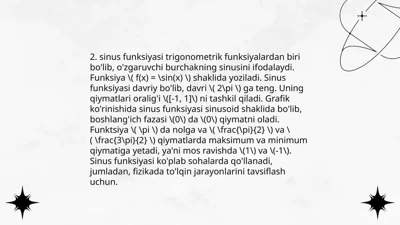 Trigonometrik funksiyalar 4