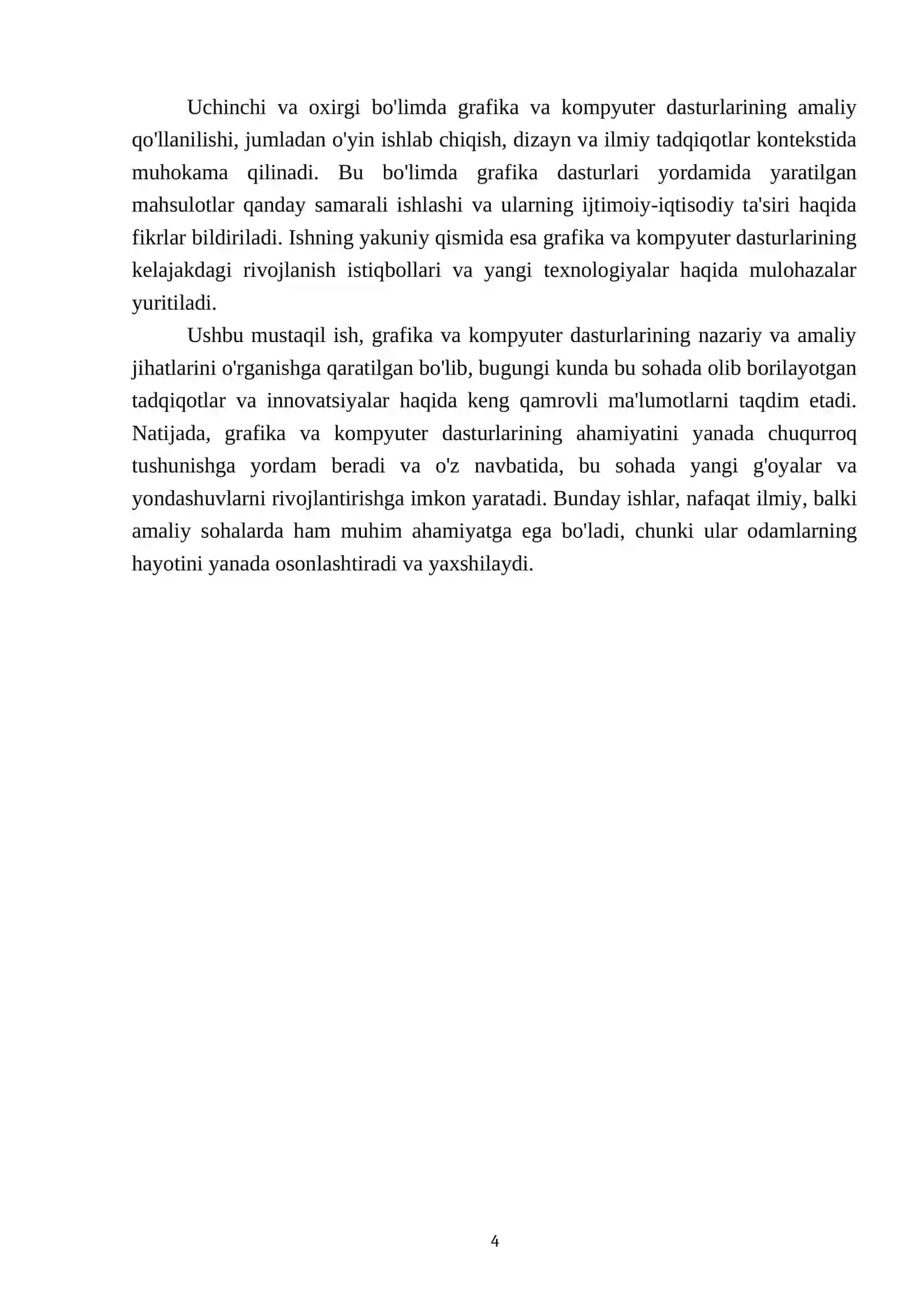 Grafika va kompyuter dasturlari 4