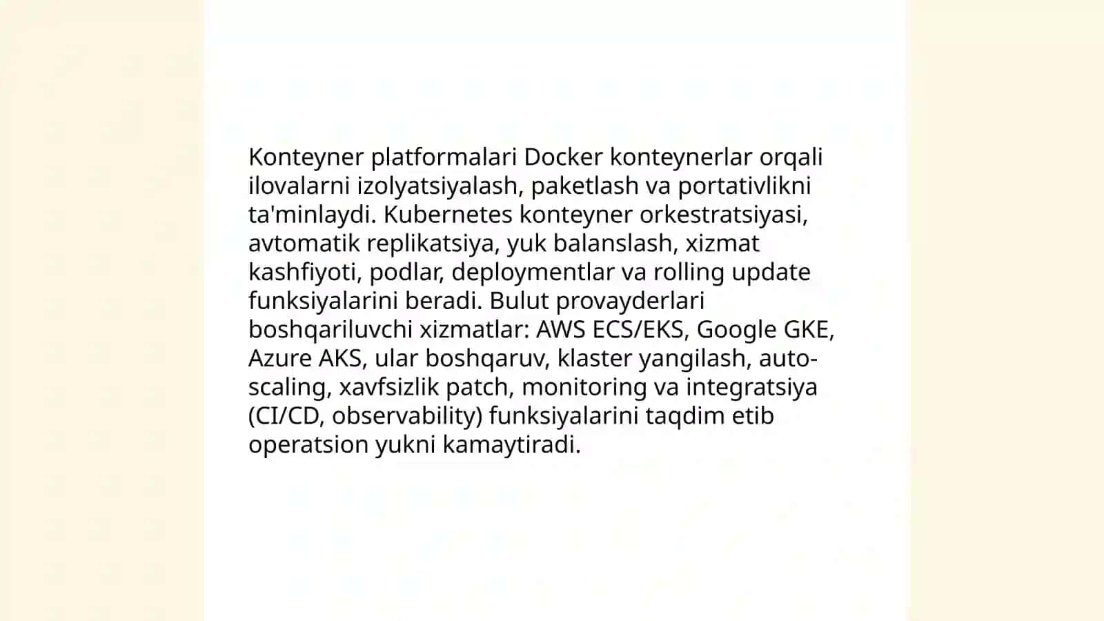 Hisoblash platformalari komponentlarini taqdim etish xizmatlari 4