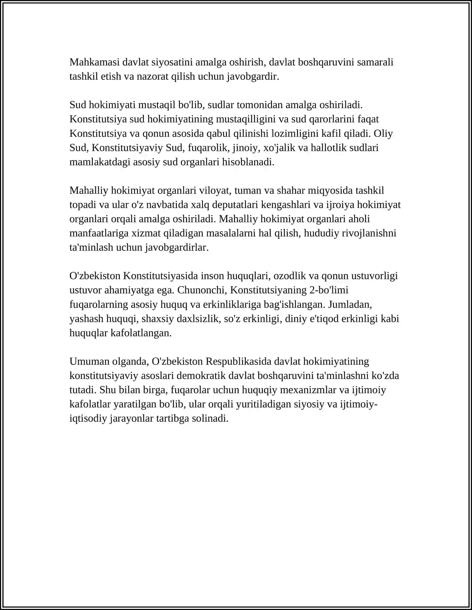 O’ZBEKISTONDA DAVLAT HOKIMYATINI AMALGA OSHIRISHNING XUQUQIY ASOSLARI 4