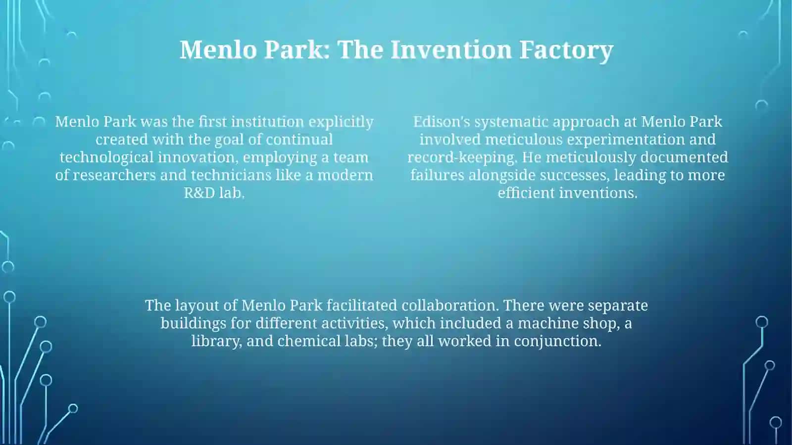 Edison's Innovations: From Menlo Park to Global Impact 4