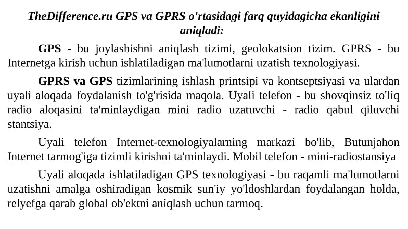 Global Positioning System (GPS) -tamoyillarivafoydalanish 4