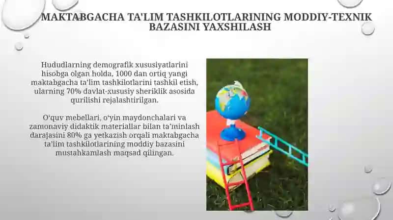 Ozbekiston Respublikasi maktabgacha taʼlim tizimini 2030yilgacha rivojlantirish konsepsiyasi 4