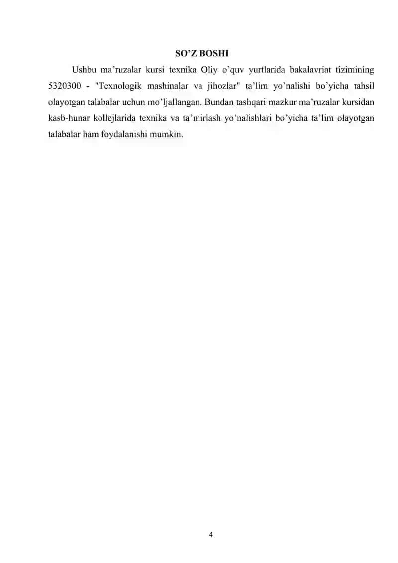 Sanoat mashinalarining ishchi detallari va ularni tiklash asoslari 4