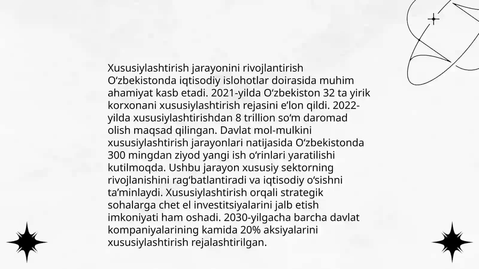 Ozbekiston iqtisodiyotida islohatlarni chuqurlashtirish boyicha rivojlanish strategiyasi 4