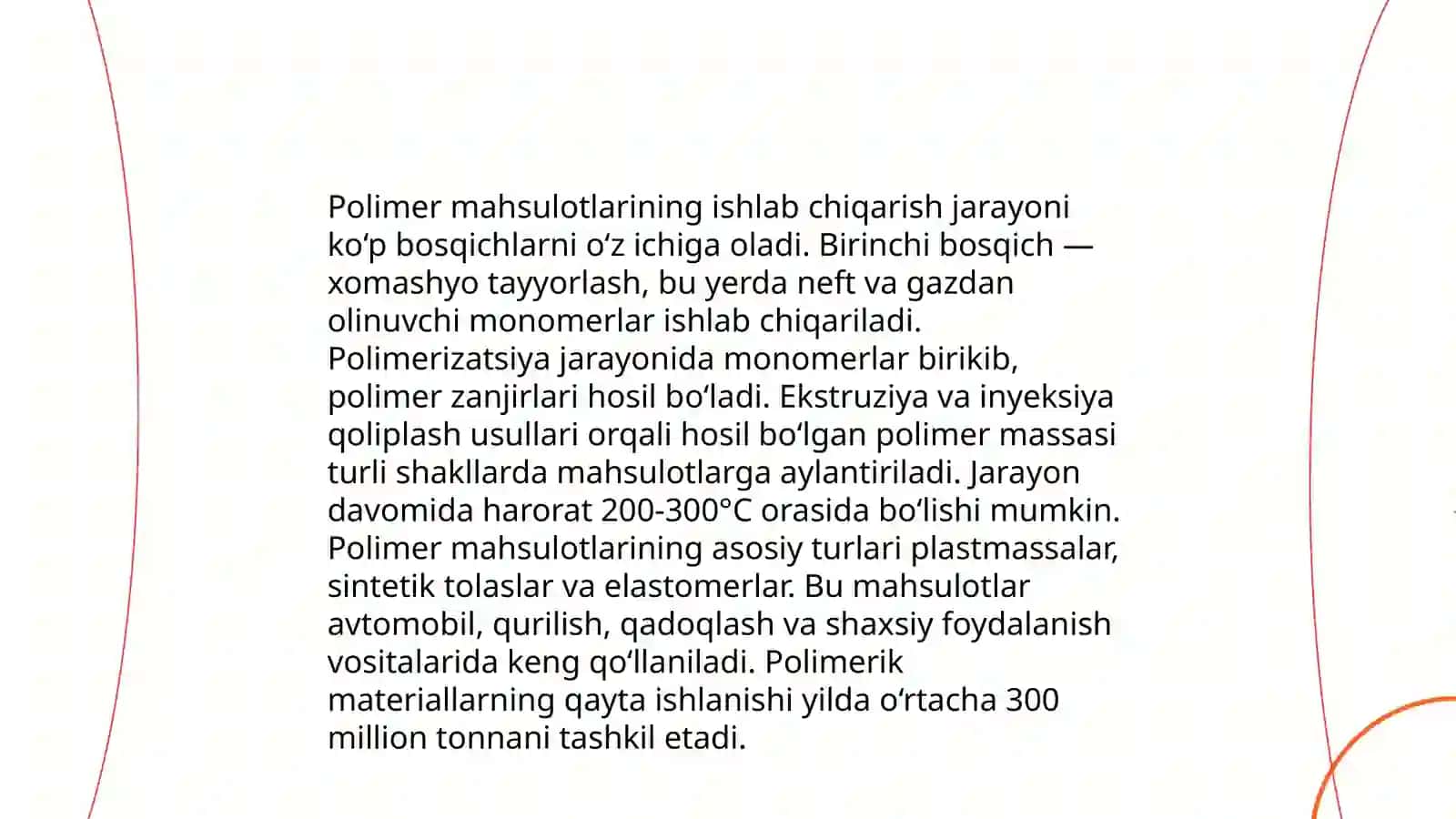 Zamonaviy polimer mahsulotlari assortimentini organish 4