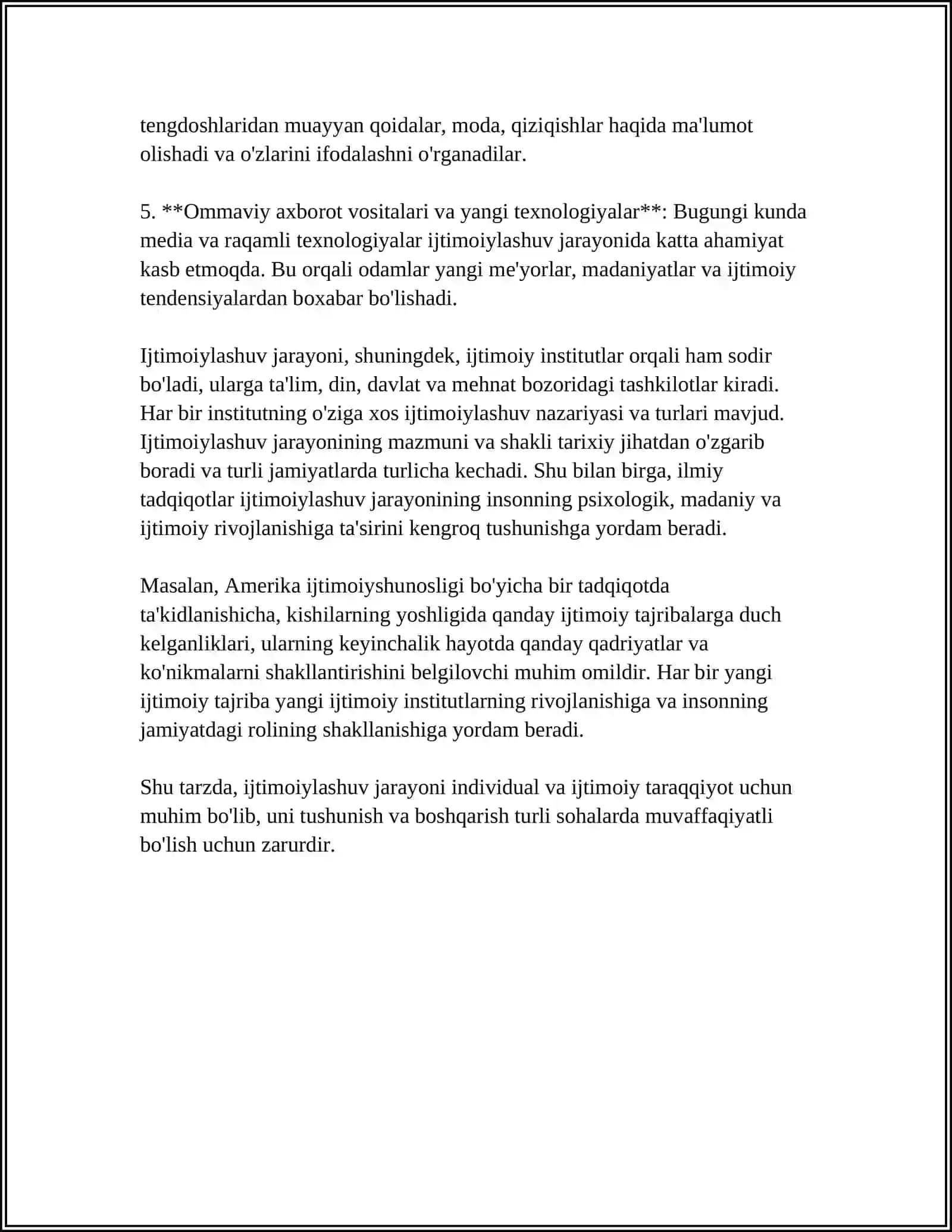 SHAXSNING IJTIMOIYLASHUVI.IJTIMOIY USTANOVKALAR 4