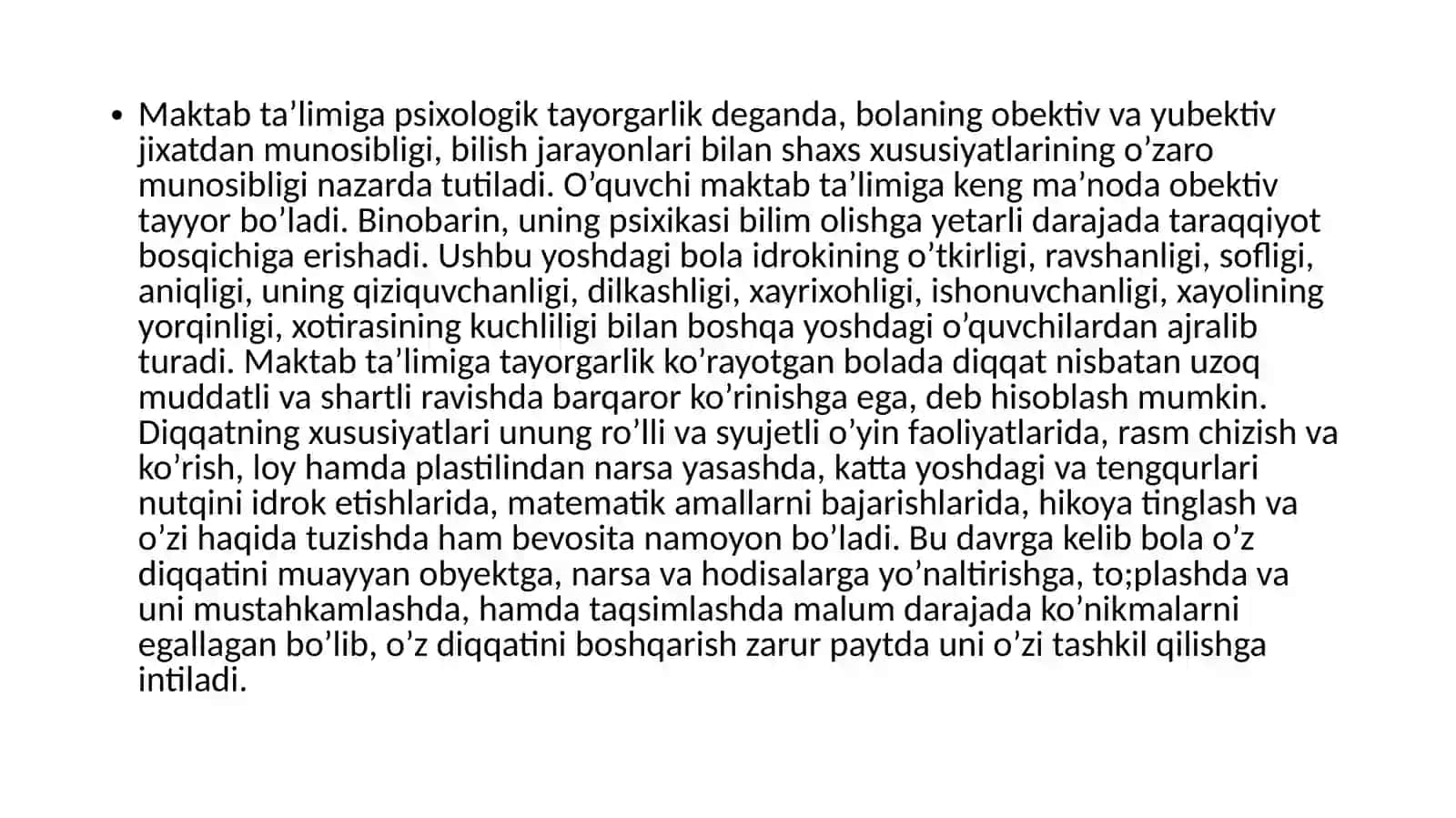 Kichik maktab yoshi davrida bolaning rivojlanish xususiyatlari 4