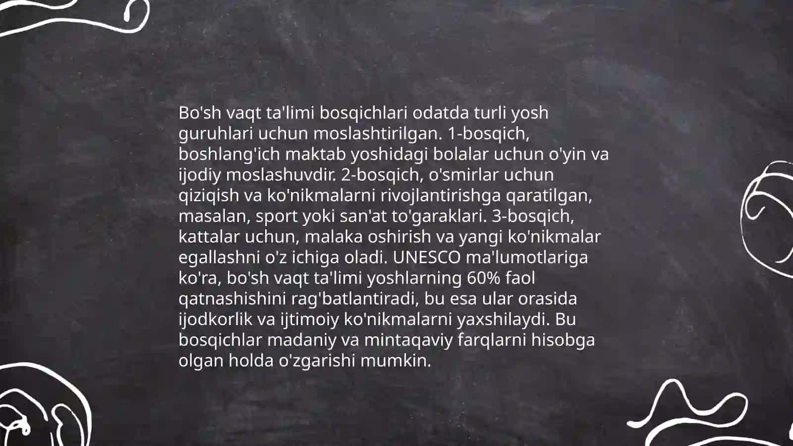 Darsning turli bosqichlari uchun vazifalar 4