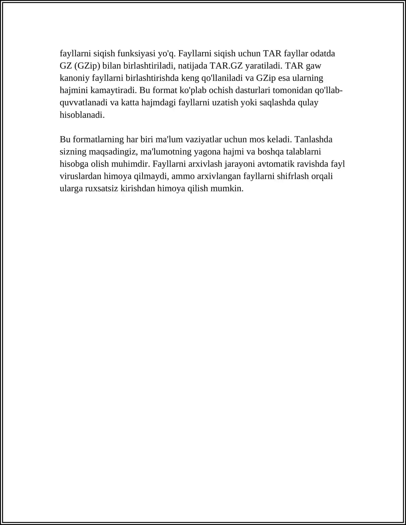 Fayllarni arxivlash va viruslardan himoya 4