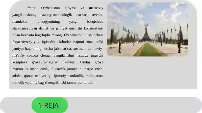 Yangi o'zbekistonda amalga oshirilayotgan maʼnaviy oʻzgarishlar 4