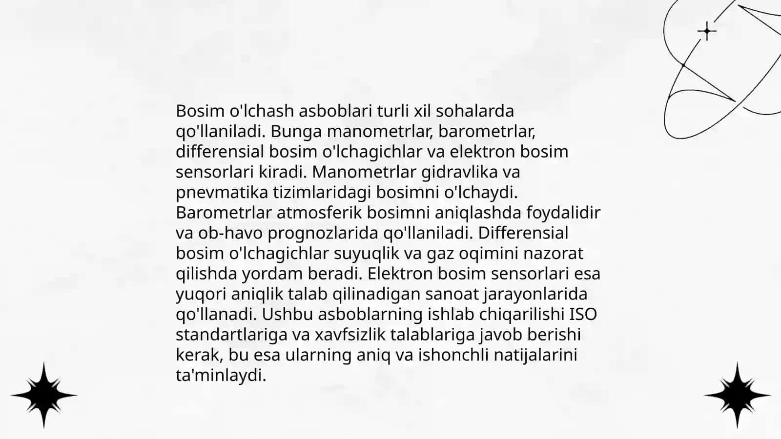 Suyuqlikni Bosim O'lchash Asboblari 4