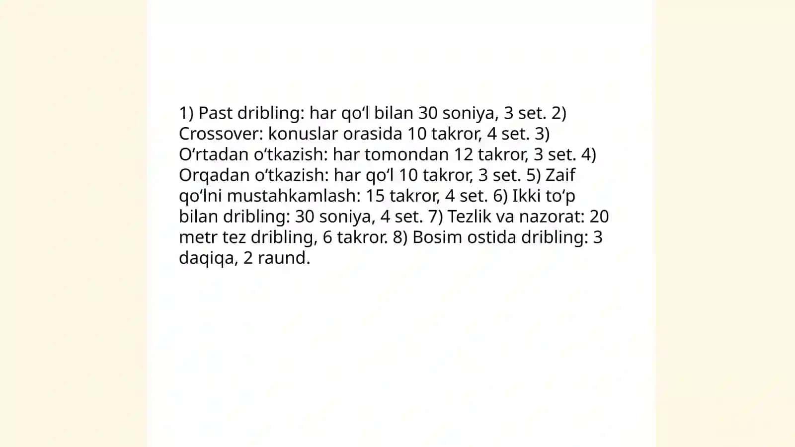 Stritbol mashgʻulotlari usuli 4