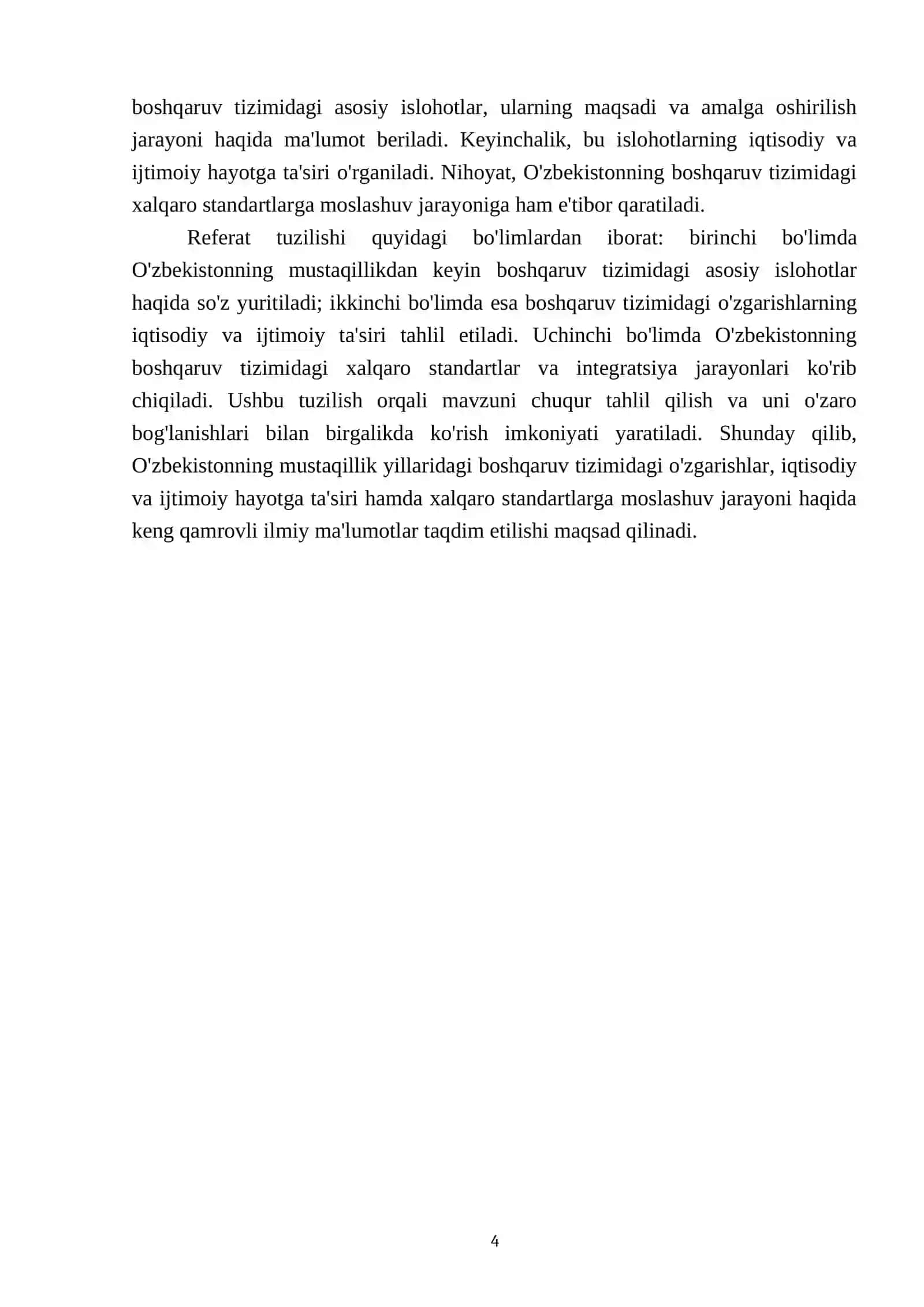 Mustaqil O'zbekistonda amalga oshirilgan boshqaruv tizimidagi o'zgarishlar 4