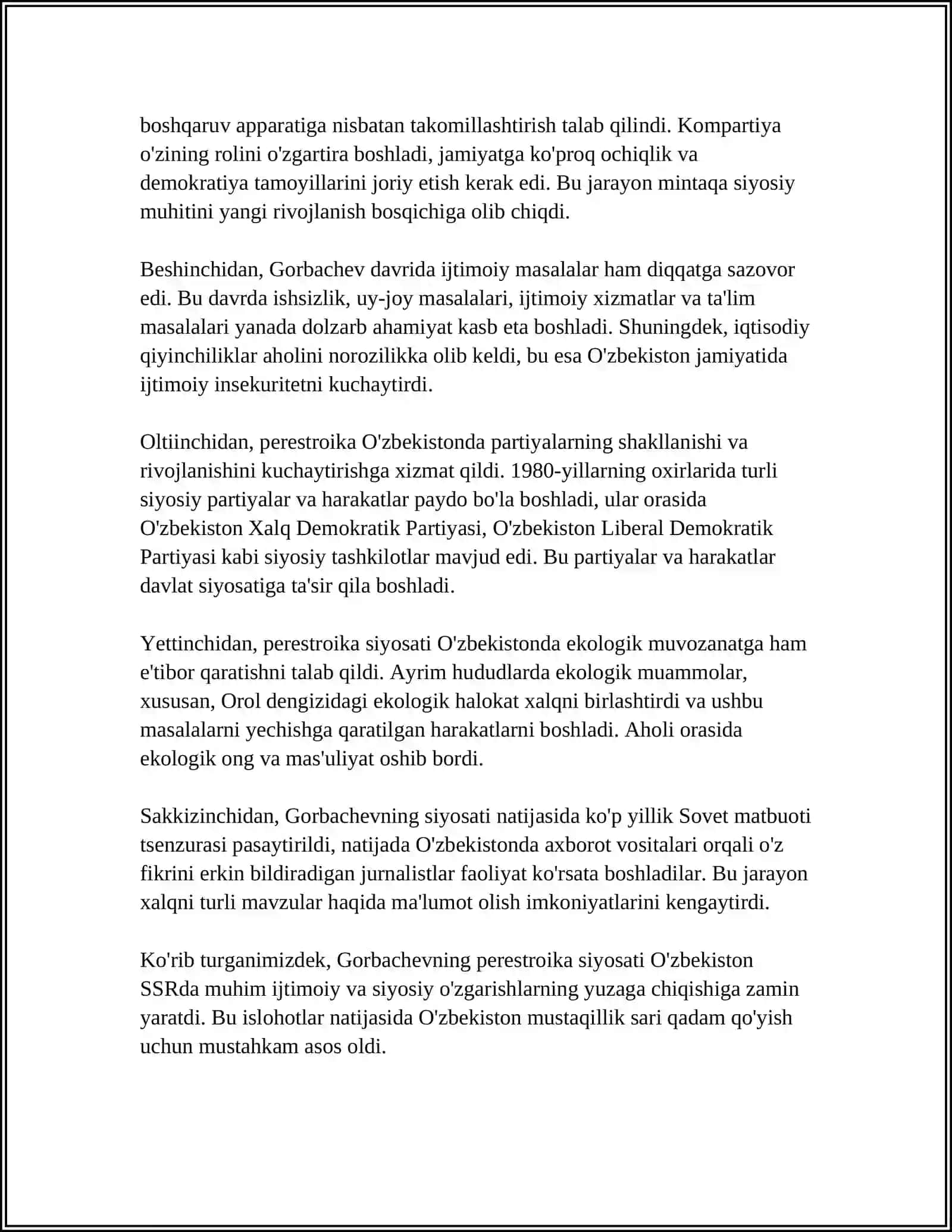 QAYTA QURISH''YILLARIDA O'ZBEKSTONDAGI IJTIMOIY SIYOSIY VAZIYAT 4