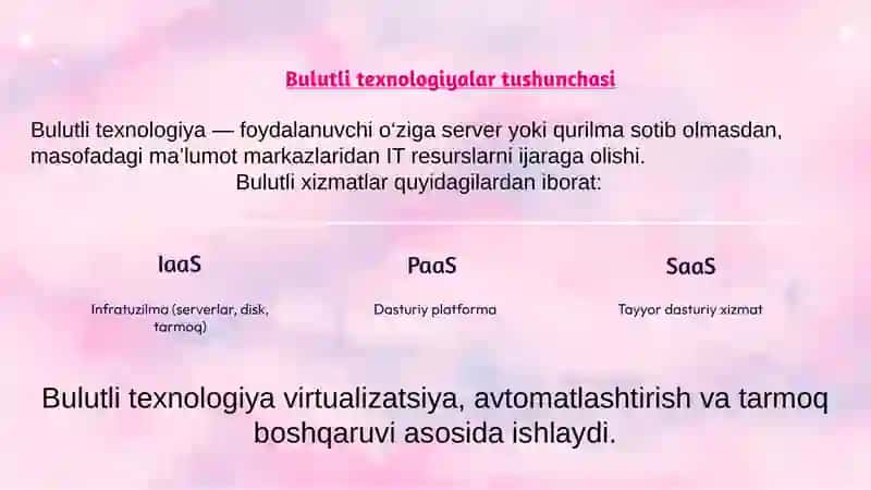 Ommaviy bulutlarning xususiyatlarini o'rganish 4