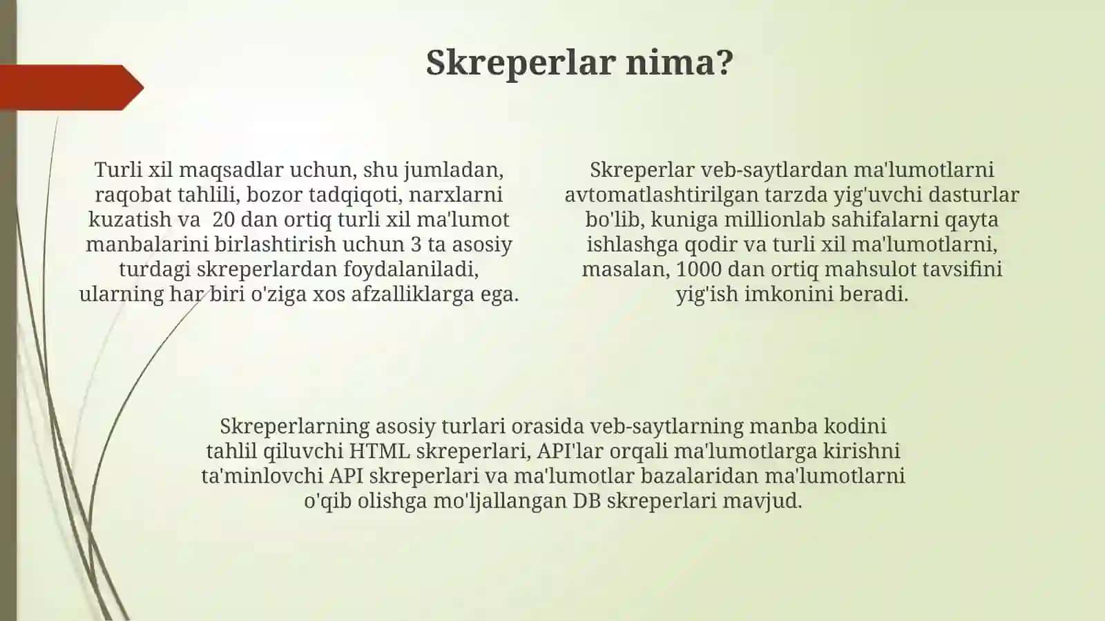 Ma'lumotlar Bazasi Skreperlari 4