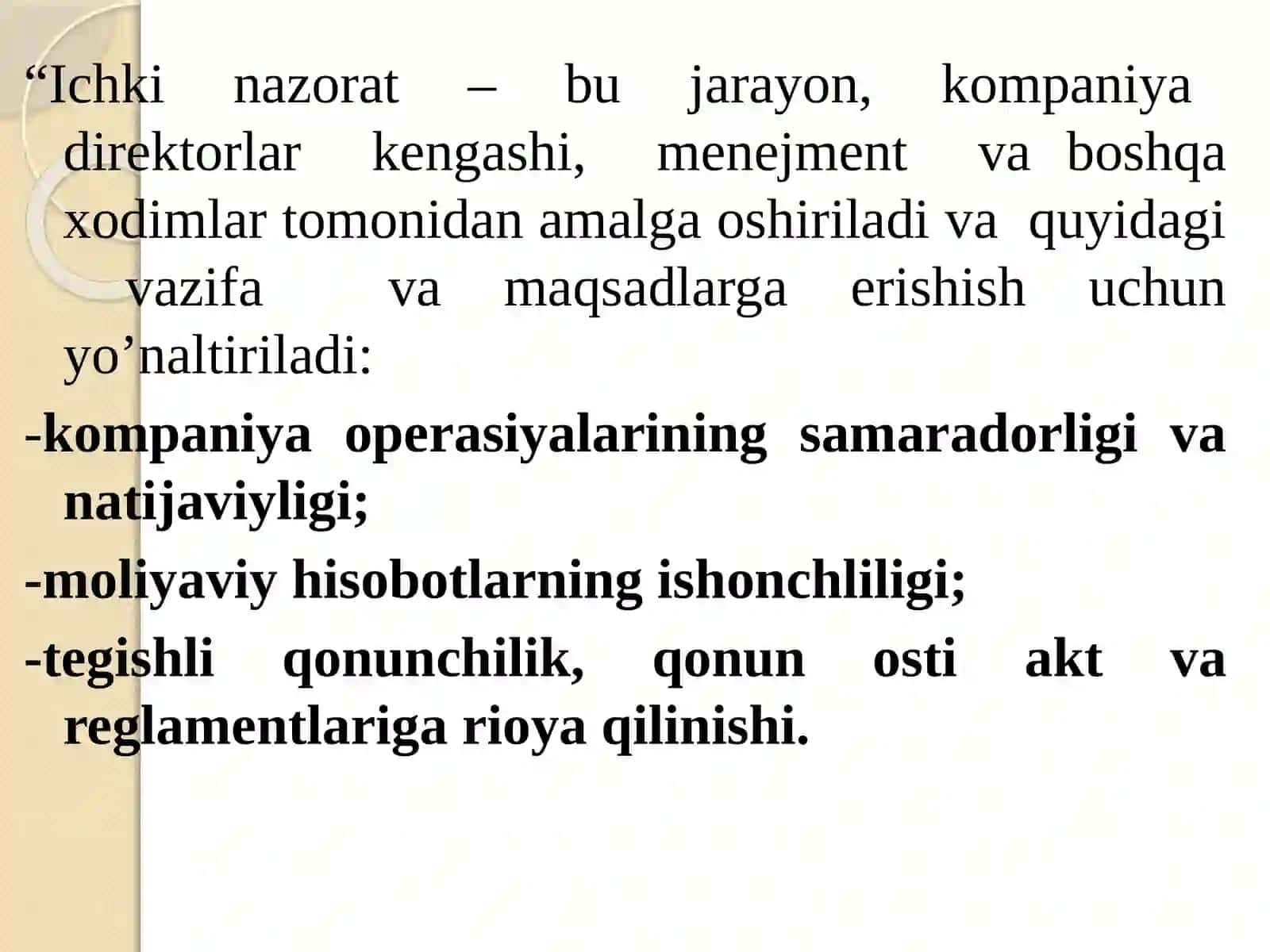 Korxonada ichki auditni tuzish tartibi 4