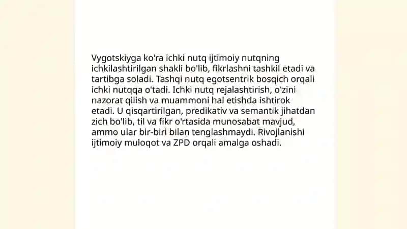 L.S.Vigotskiy tadqiqotlarida ichki nutq konsepsiyasi 4