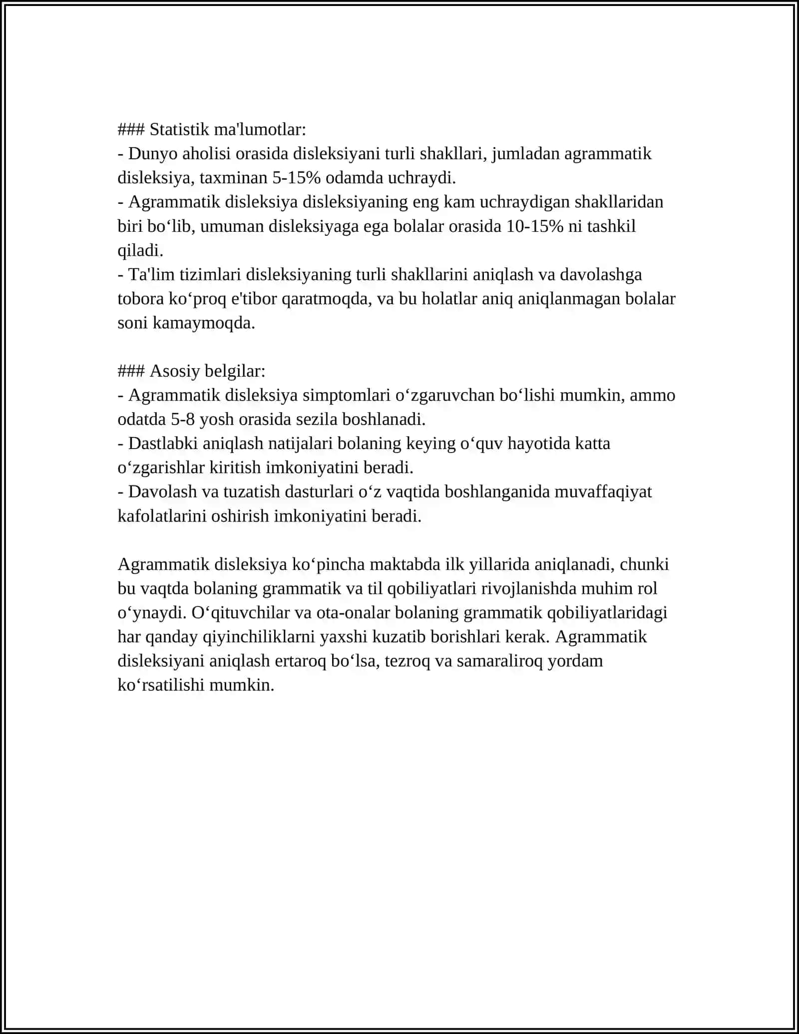 AGRAMMATIK DISLEKSIYA VA DIZGRAFIYANI BARTARAF ETISH 4