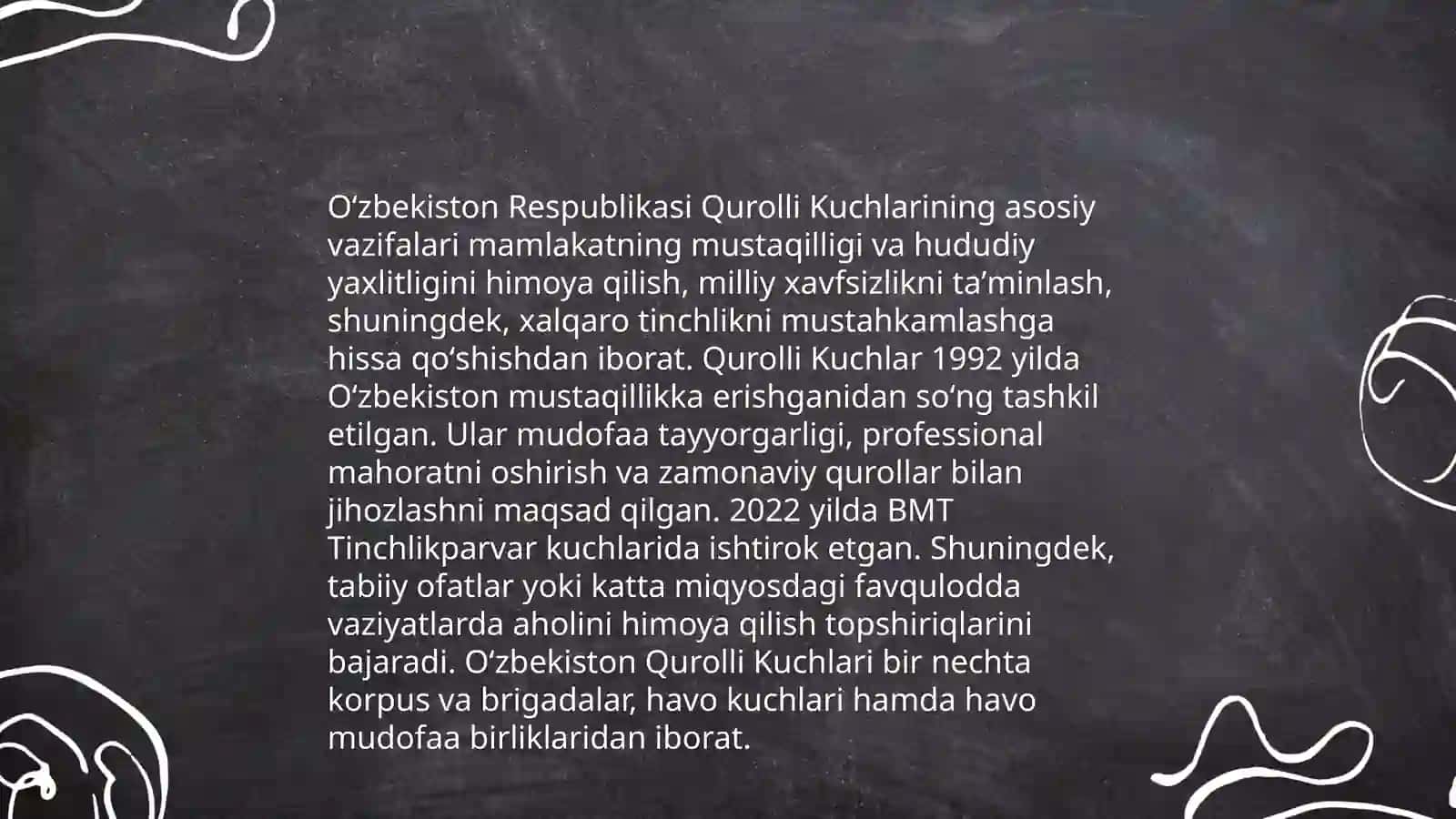 Oʻzbekiston milliy armiyaning shakllantirilishi va harbiy islohotlar 4