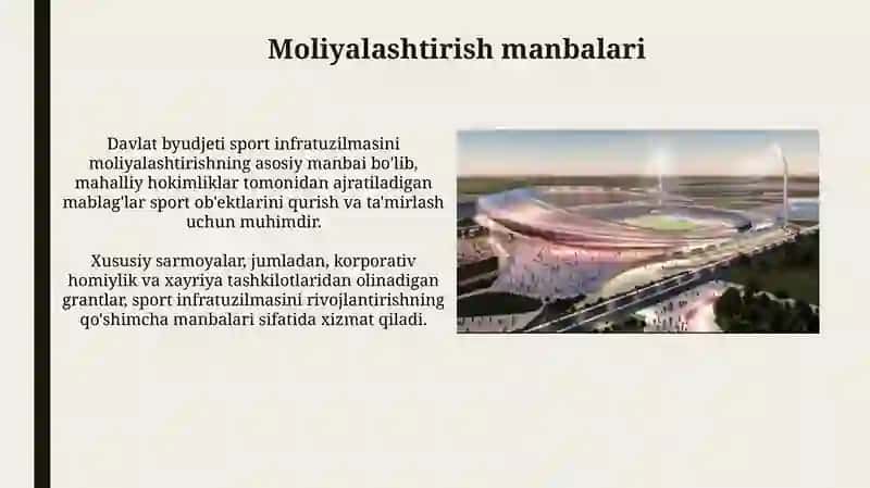 Sport infratuzilmasini rejalashtirish 4